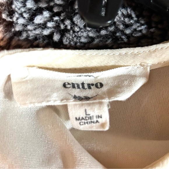 Entro Cream blouse with balloon sleeves Large - Picture 2 of 3